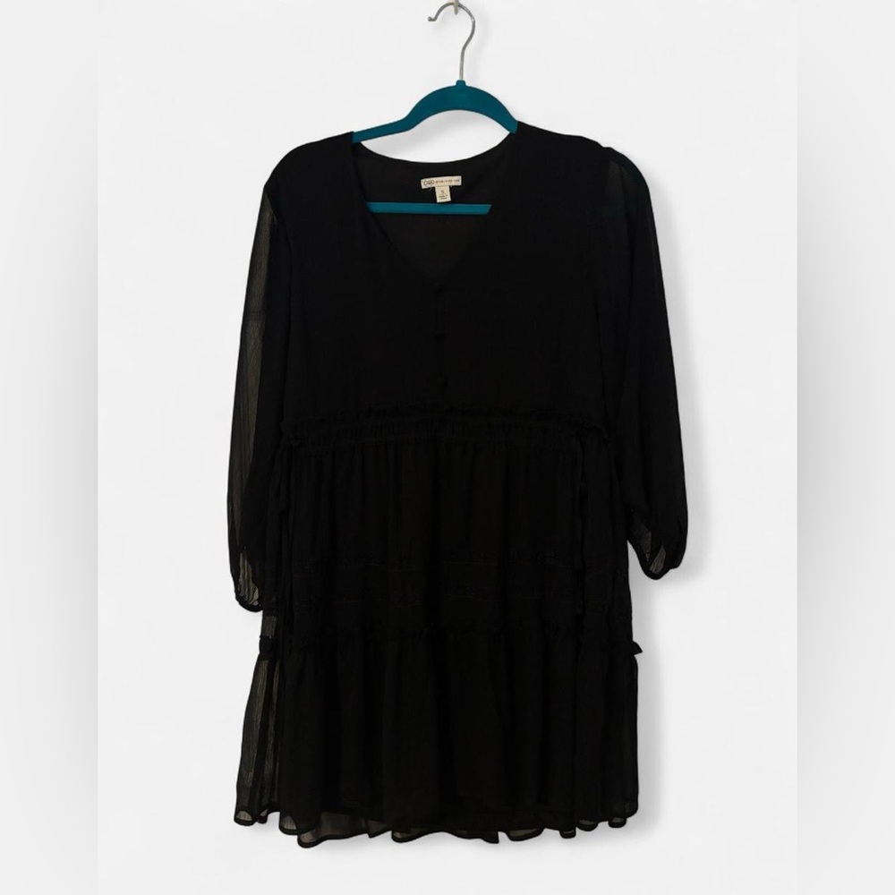 Size S Black Long Sleeve Cato Dress